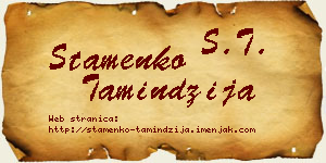 Stamenko Tamindžija vizit kartica